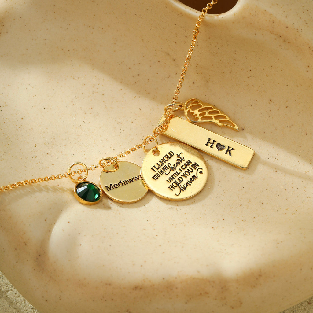 925 Sterling Silver Memorial Necklace - Ornaments Co - 18K Gold Plated