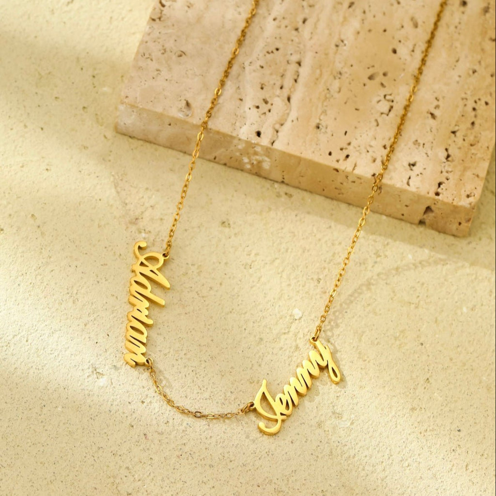 Beloved Family Name Necklace - Ornaments Co - 18K Gold Plated