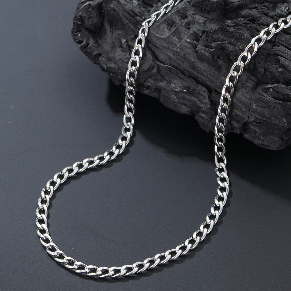Cuban Silver Link Chain For Men - Ornaments Co - 18 inches