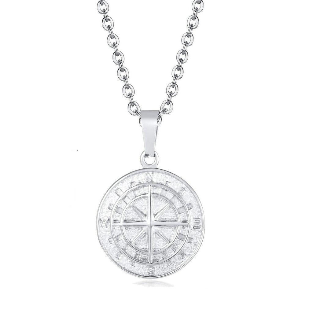 Waterproof Men's Compass North Star Necklace - Ornaments Co - Black